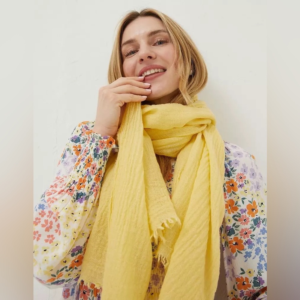 FAT FACE Yellow Women's Scarf NWT